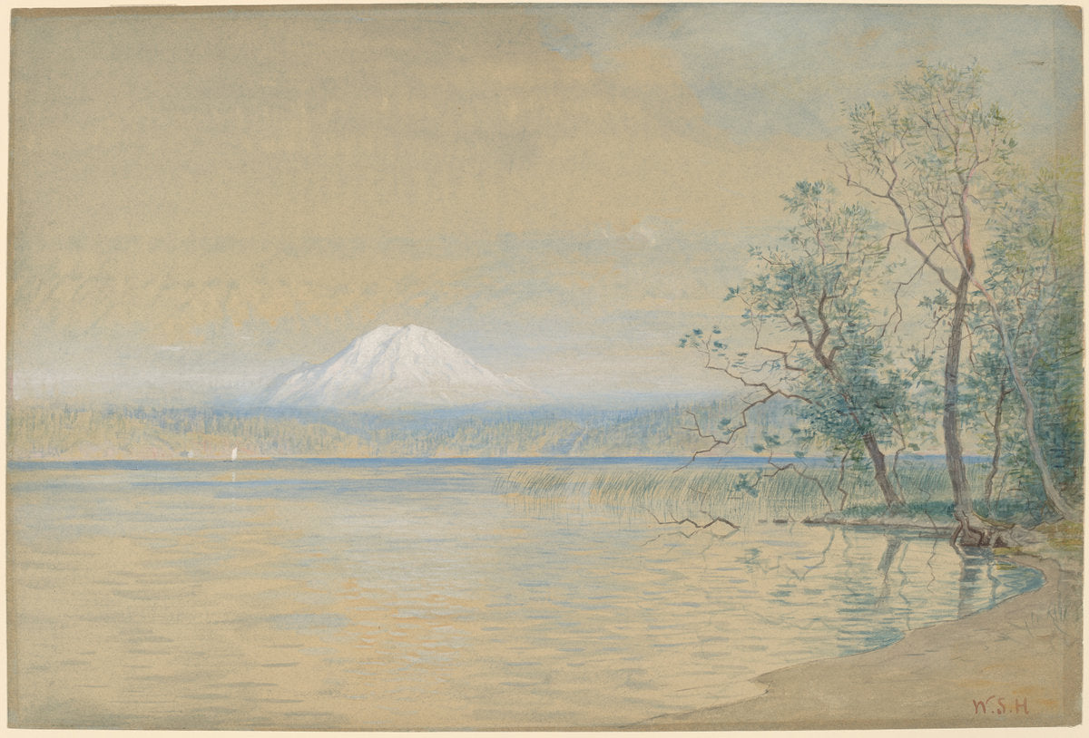 Mount Tacoma by William Stanley Haseltine (American, 1835 - 1900), 16X12"(A3)Poster Print