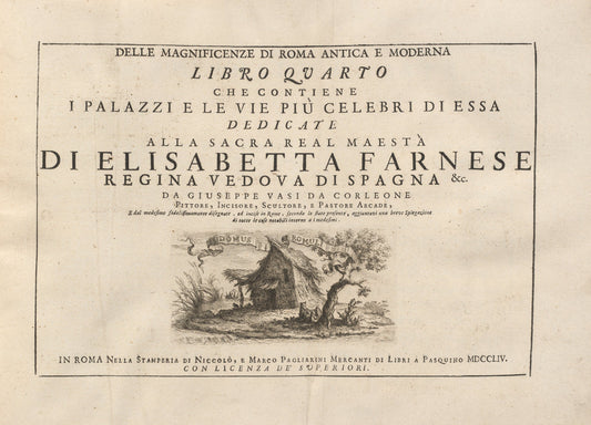Delle Magnificenze di Roma Antica e Moderna (vol. 2) by Giuseppe Vasi (author) (Roman, 1710 - 1782), 16X12"(A3)Poster Print