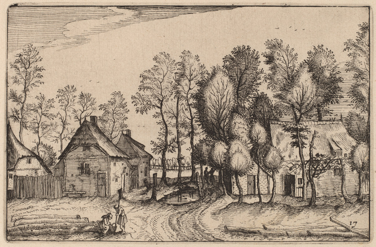 Landscape with Hewed Trees by Claes Jansz Visscher after Johannes van Doetechum, the Elder after Lucas van Doetechum after Master of the Small Landscapes (Dutch, 1586/1587 - 1652), 16X12"(A3)Poster Print