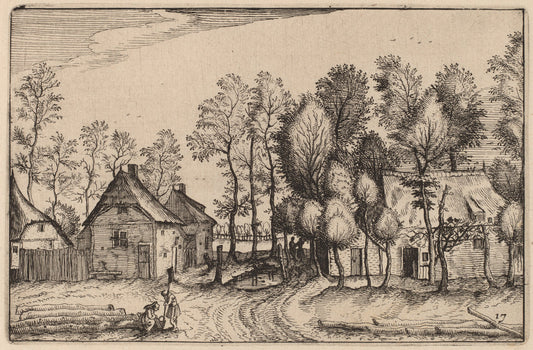 Landscape with Hewed Trees by Claes Jansz Visscher after Johannes van Doetechum, the Elder after Lucas van Doetechum after Master of the Small Landscapes (Dutch, 1586/1587 - 1652), 16X12"(A3)Poster Print