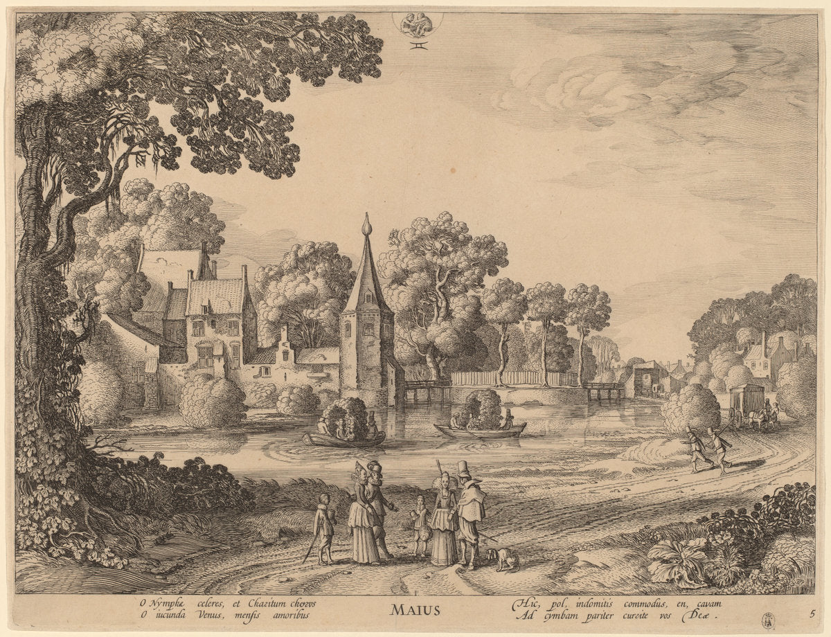 May by Jan van de Velde II (Dutch, 1593 - 1641), 16X12"(A3)Poster Print