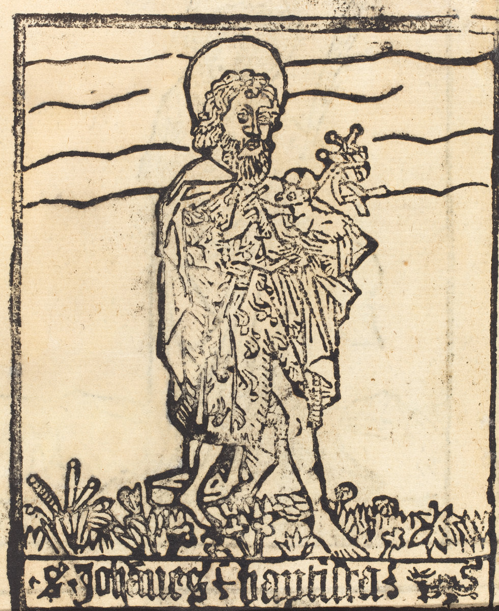 probably 1460/1480 by German 15th Century (Saint Agnes [verso]), 16X12"(A3)Poster Print