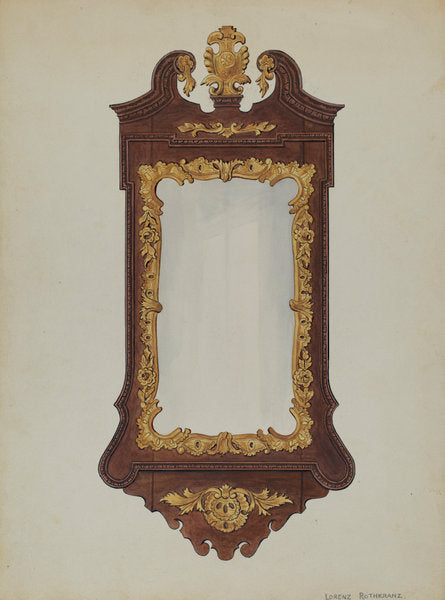 Mirror by Lorenz Rothkranz (American, active c. 1935), 16X12"(A3)Poster Print