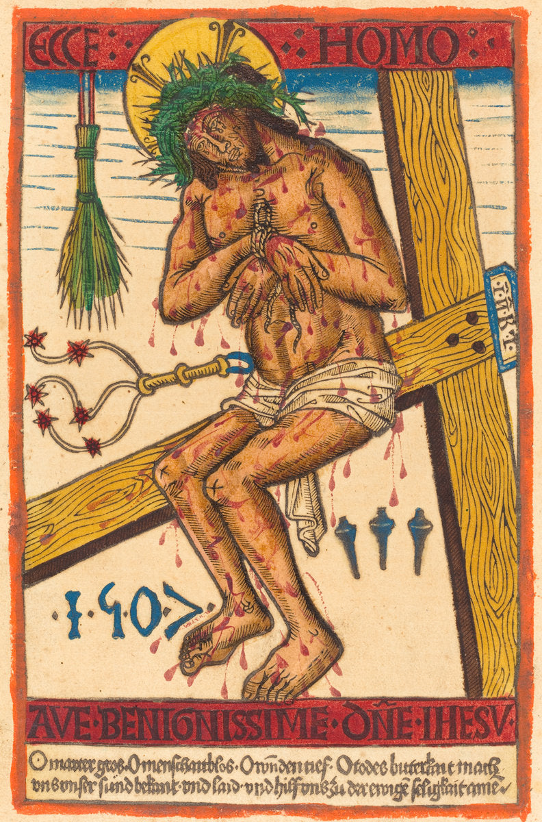 1507 by German 15th Century (Christ as the Man of Sorrows), 16X12"(A3)Poster Print