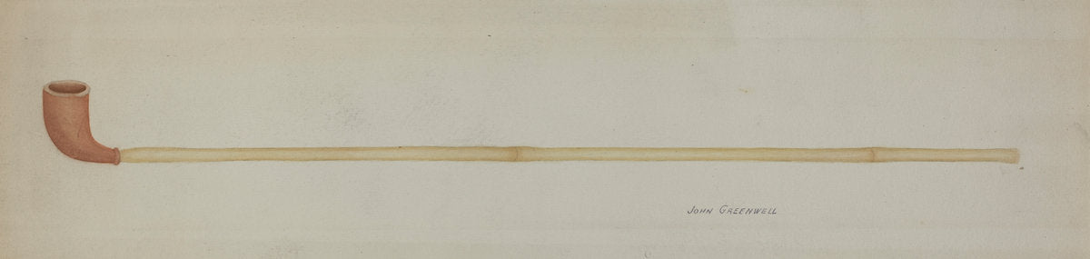 Shaker Clay Pipe by John Greenwell (American, active c. 1935), 16X12"(A3)Poster Print