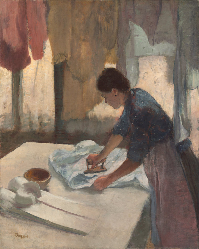 Woman Ironing by Edgar Degas (French, 1834 - 1917), 16X12