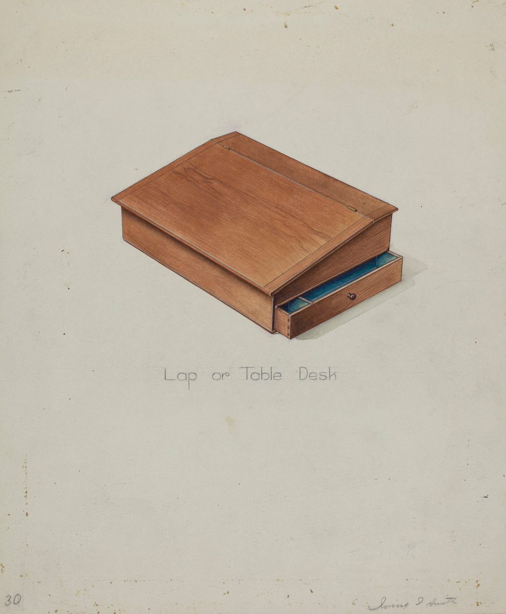 Shaker Lap Desk by Irving I. Smith (American, active c. 1935), 16X12"(A3)Poster Print