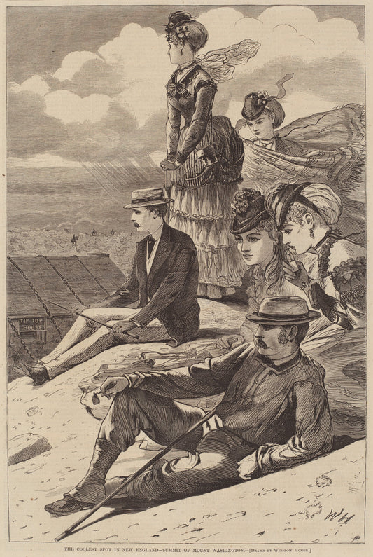 published 1870 by after Winslow Homer (The Coolest Spot in New England - Summit of Mount Washington), 16X12"(A3)Poster Print