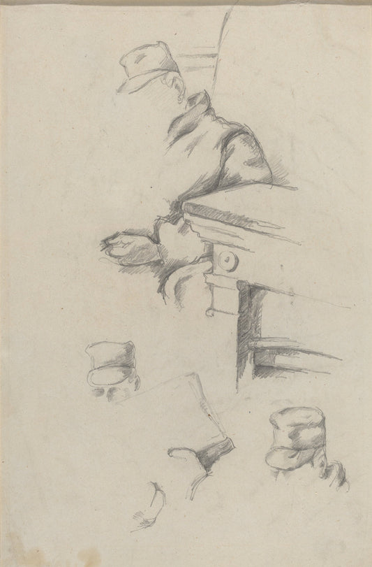 Father of the Artist [verso] by Paul Cézanne (French, 1839 - 1906), 16X12"(A3)Poster Print