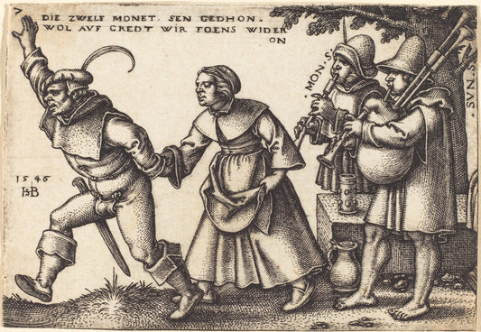 The Year's End by Sebald Beham (German, 1500 - 1550), 16X12"(A3)Poster Print