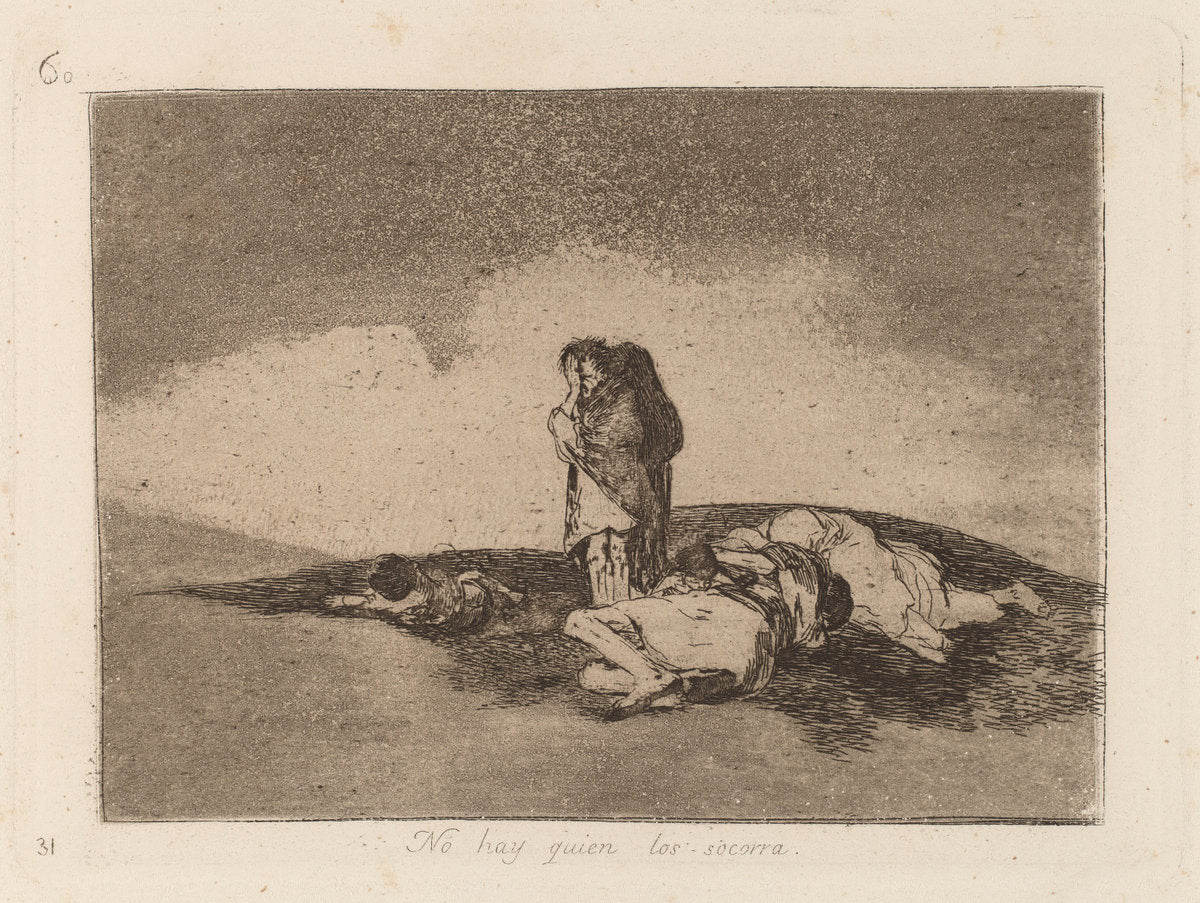 No Hay Quien Los Socorra (Nobody Can Help Them) by Francisco de Goya (Spanish, 1746 - 1828), 16X12"(A3)Poster Print