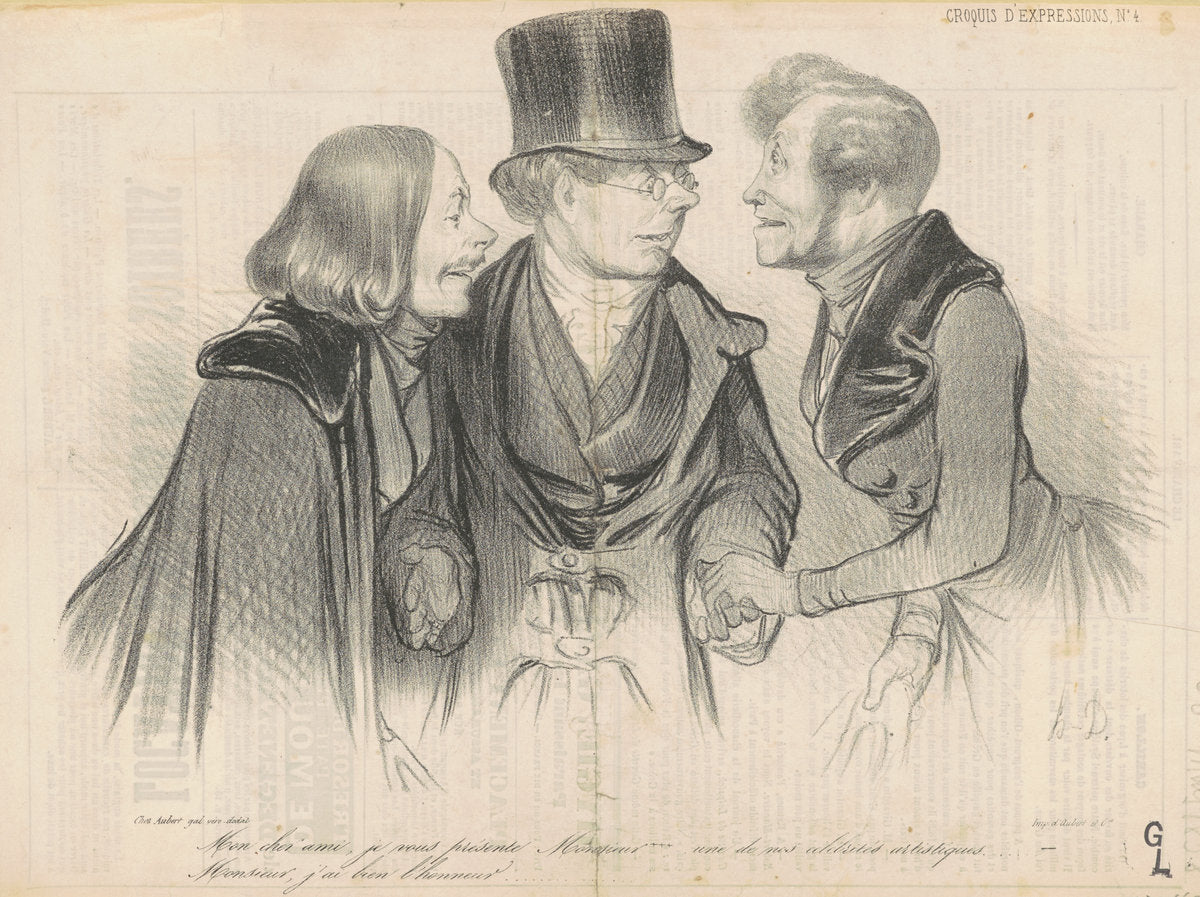 Mon cher ami, je vous présent Monsieur... by Honoré Daumier (French, 1808 - 1879), 16X12"(A3)Poster Print
