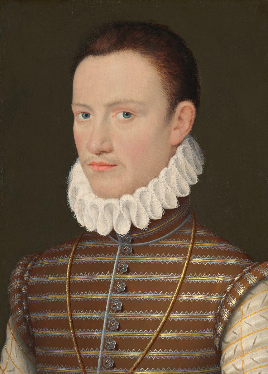 c. 1570 by French 16th Century (Portrait of a Nobleman), 16X12"(A3)Poster Print