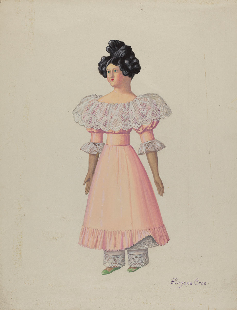 Doll - "Hepzabah" by Eugene Croe (American, active c. 1935), 16X12"(A3)Poster Print