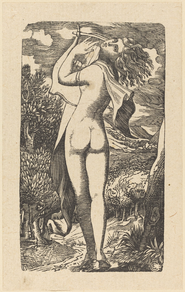 Bacchante by Welby Sherman after Edward Calvert (British, active c. 1827 - active c. 1834), 16X12"(A3)Poster Print