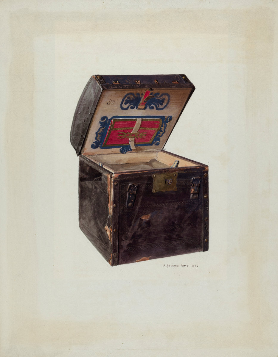 Stage Coach Trunk by J. Howard Iams (American, active c. 1935), 16X12"(A3)Poster Print