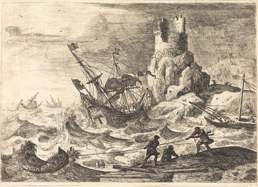 The Shipwreck (Le naufrage) by Claude Lorrain (French, 1604/1605 - 1682), 16X12"(A3)Poster Print