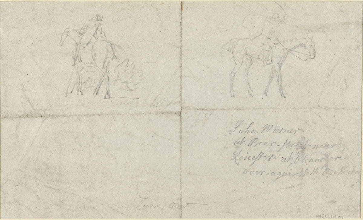 Mounted Horsemen [verso] by James Seymour (British, 1702 - 1752), 16X12"(A3)Poster Print
