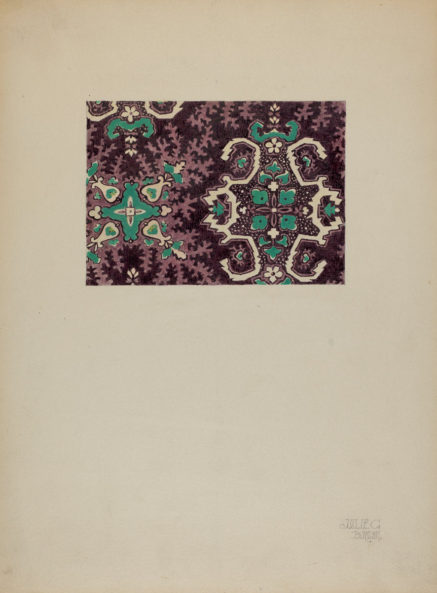 Printed Cotton by Julie C. Brush (American, active c. 1935), 16X12"(A3)Poster Print