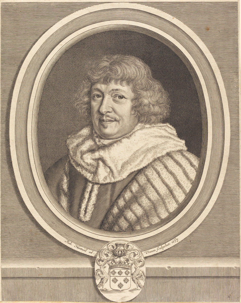 Rene, Marquis de Maisons by Robert Nanteuil (French, 1623 - 1678), 16X12"(A3)Poster Print