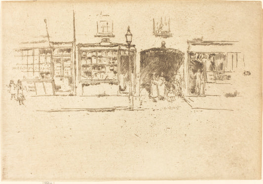 The Barber's by James McNeill Whistler (American, 1834 - 1903), 16X12"(A3)Poster Print