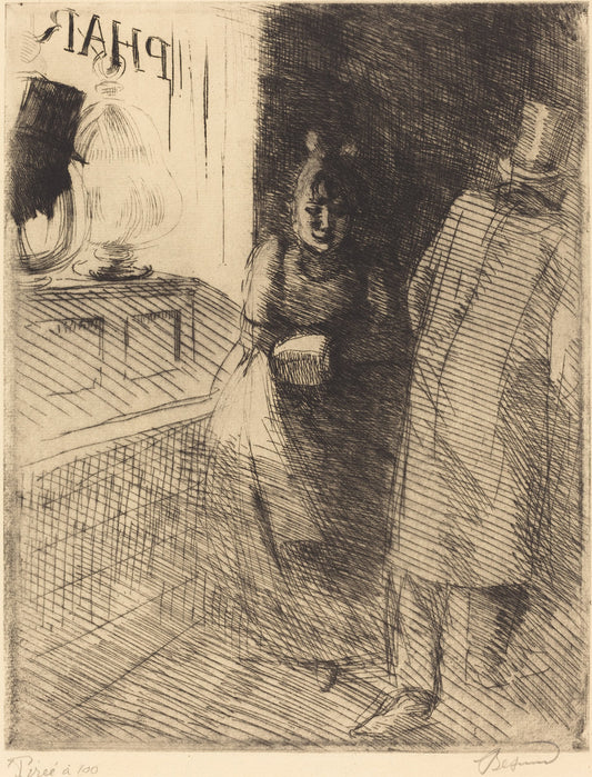 Prostitution (La Prostitution) by Albert Besnard (French, 1849 - 1934), 16X12"(A3)Poster Print