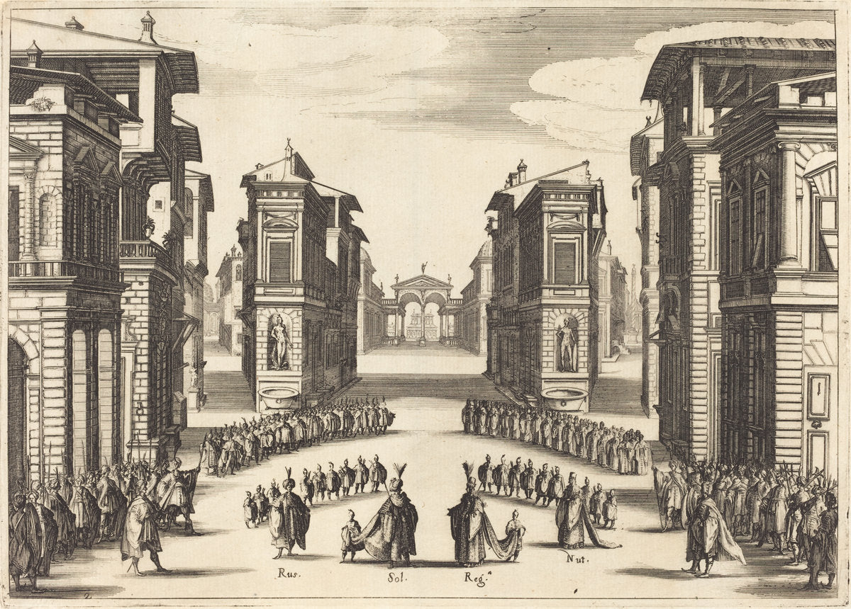 Solimano, Act II by Jacques Callot (French, 1592 - 1635), 16X12"(A3)Poster Print