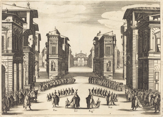 Solimano, Act II by Jacques Callot (French, 1592 - 1635), 16X12"(A3)Poster Print
