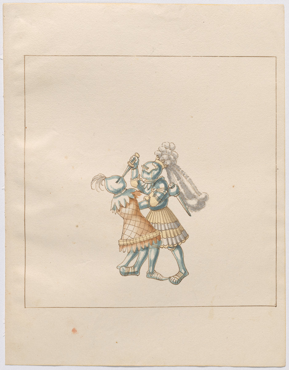 c. 1515 by German 16th Century (Freydal, The Book of Jousts and Tournament of Emperor Maximilian I: Combats on Foot (Jousts)(Volume III)), 16X12"(A3)Poster Print