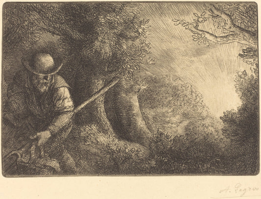 The Gardener (Le jardinier) by Alphonse Legros (French, 1837 - 1911), 16X12"(A3)Poster Print