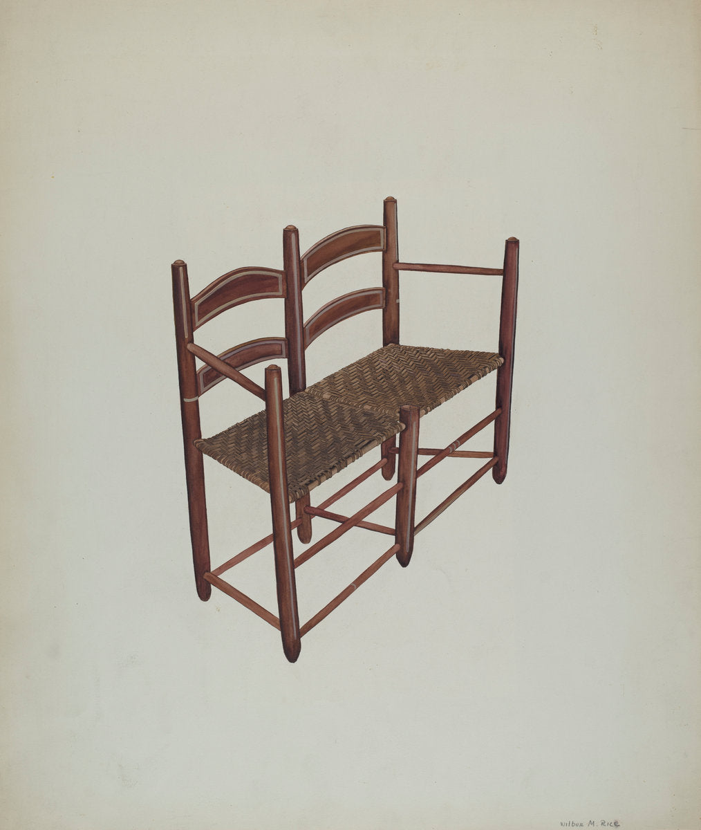 Ox Cart Chair by Wilbur M Rice (American, active c. 1935), 16X12"(A3)Poster Print