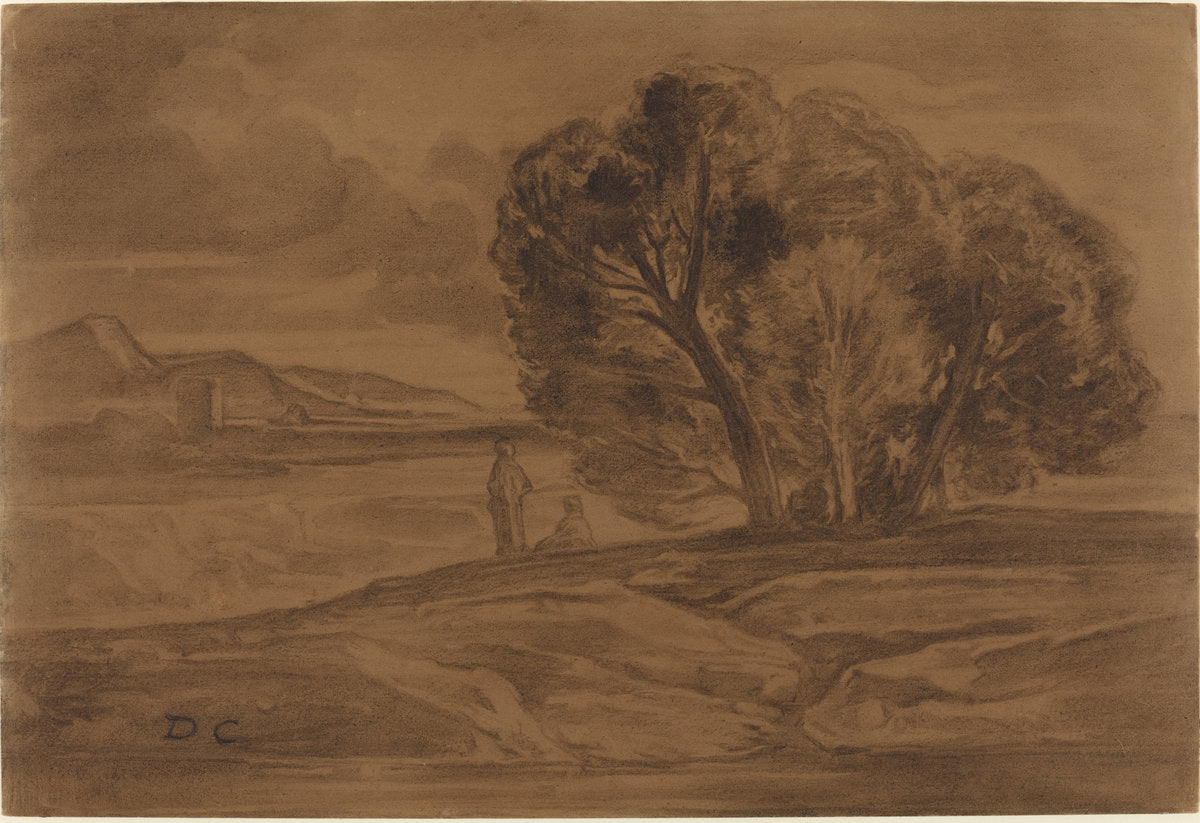 Oriental Landscape by Alexandre-Gabriel Decamps (French, 1803 - 1860), 16X12"(A3)Poster Print