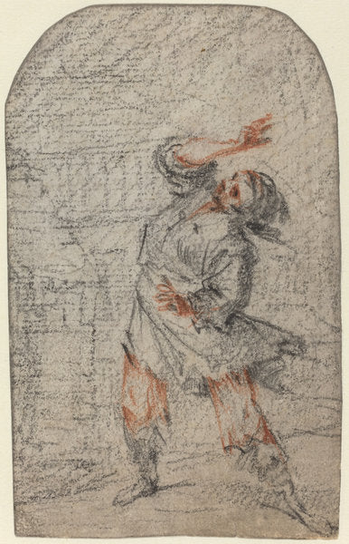 Dream of a Man Fleeing by Francesco Montelatici (Florentine, 1607 - 1661), 16X12"(A3)Poster Print