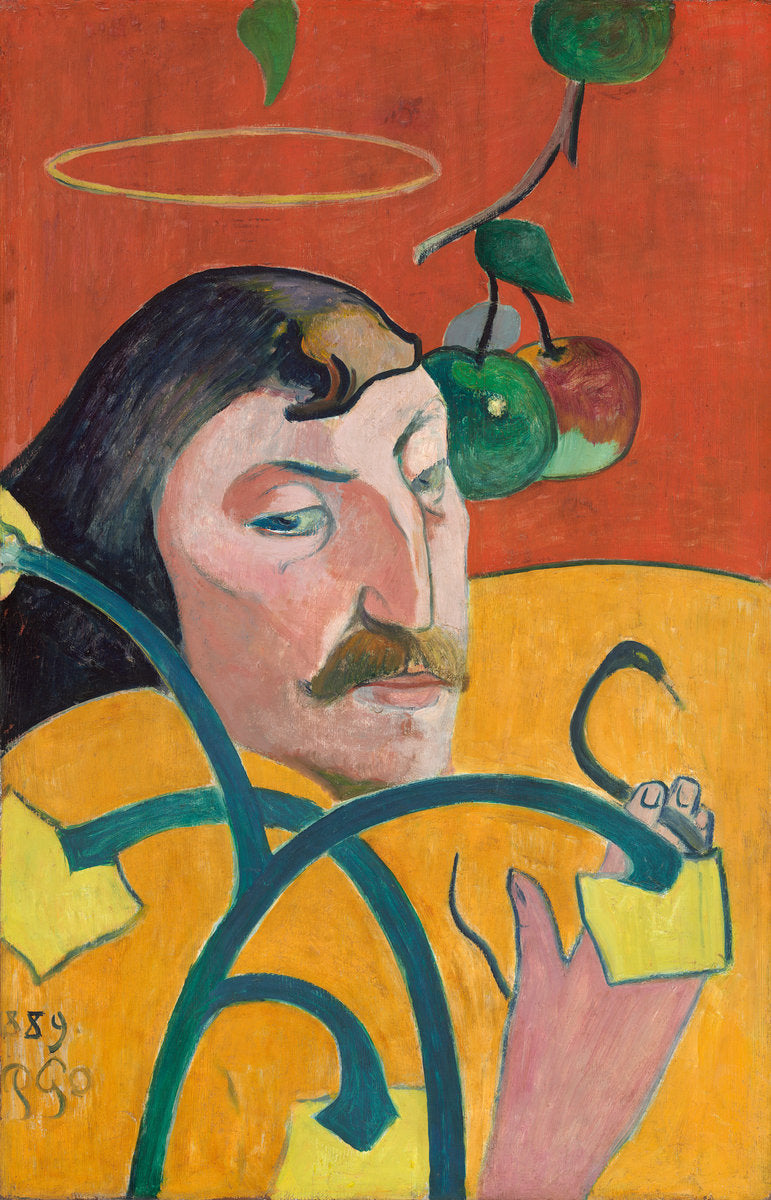 Self-Portrait by Paul Gauguin (French, 1848 - 1903), 16X12"(A3)Poster Print
