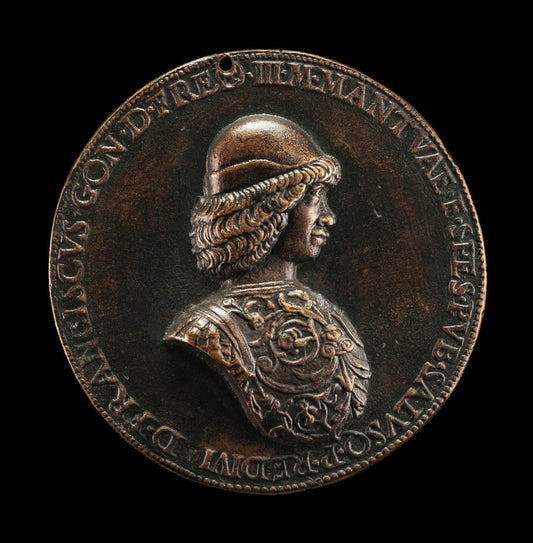Francesco II Gonzaga, 1466-1519, 4th Marquess of Mantua 1484 [obverse] by Bartolommeo Melioli (Mantuan, 1448 - 1514), 16X12"(A3)Poster Print