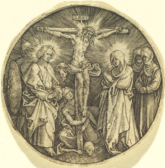 The Crucifixion called the Sword Pommel of Maximilian by Albrecht Dürer (German, 1471 - 1528), 16X12"(A3)Poster Print