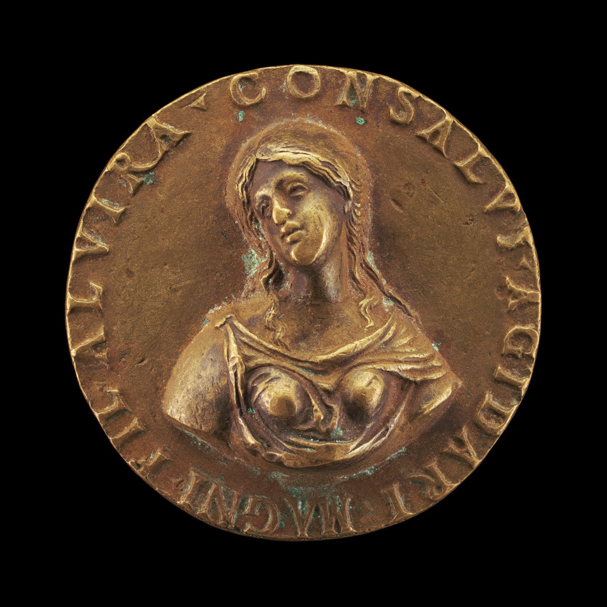 c. 1524 by Follower of Moderno (Elvira, Daughter of Consalvo de Córdoba [obverse]), 16X12"(A3)Poster Print