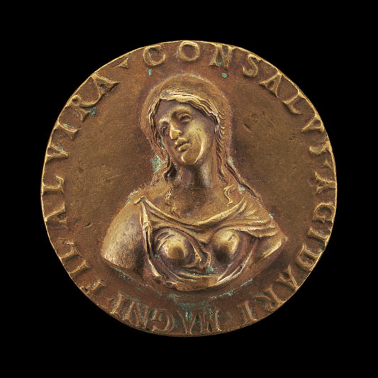 c. 1524 by Follower of Moderno (Elvira, Daughter of Consalvo de Córdoba [obverse]), 16X12"(A3)Poster Print