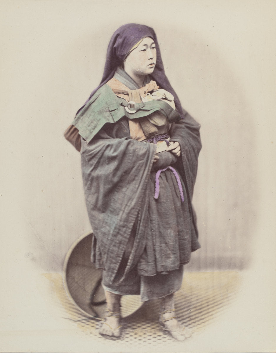 Mendicant Nun by Felice Beato (British, born Venice, 1832 - 1909), 16X12"(A3)Poster Print