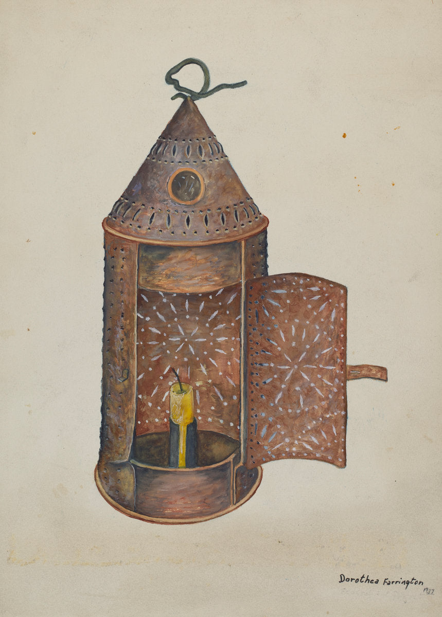 Yard Lantern by Dorothea A. Farrington (American, active c. 1935), 16X12"(A3)Poster Print