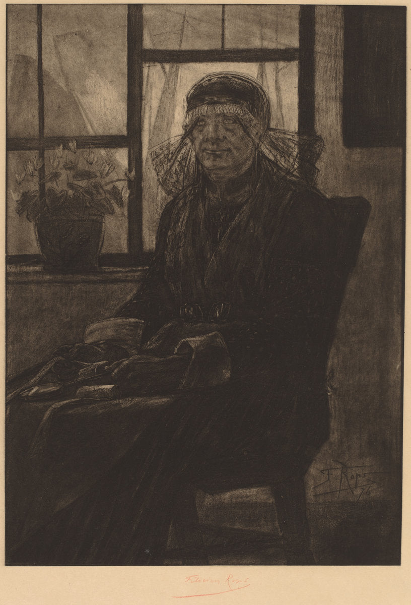 Lace appraiser (L'Experte en Dentelles) by Félicien Rops (Belgian, 1833 - 1898), 16X12"(A3)Poster Print