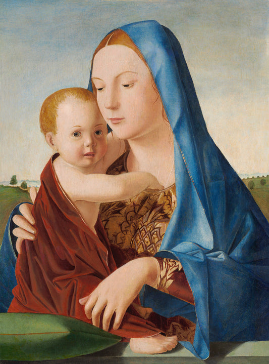 Madonna and Child by Antonello da Messina (Sicilian, c. 1430 - 1479), 16X12"(A3)Poster Print