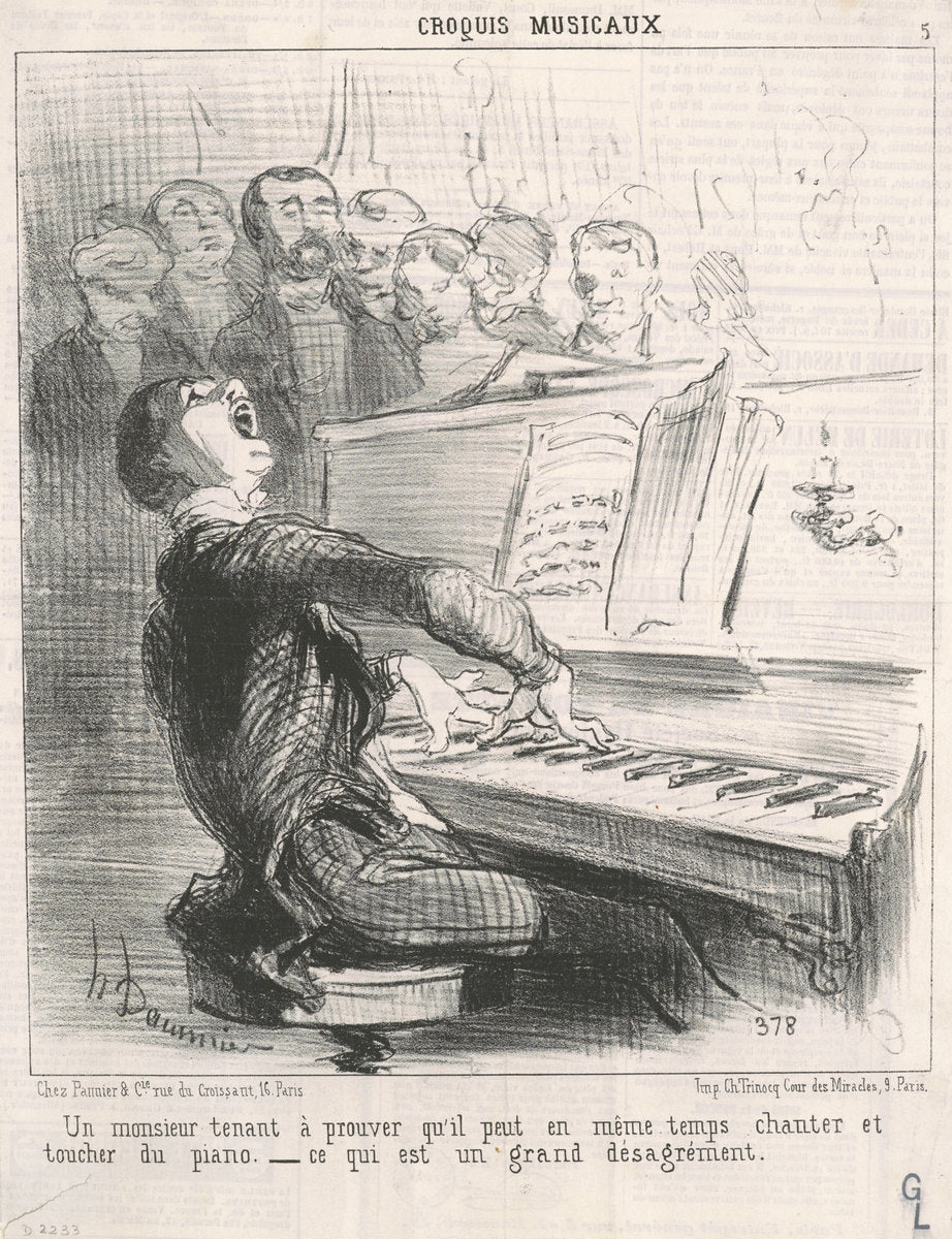 Un Monsieur tenant à prouver qu'il peut... by Honoré Daumier (French, 1808 - 1879), 16X12"(A3)Poster Print