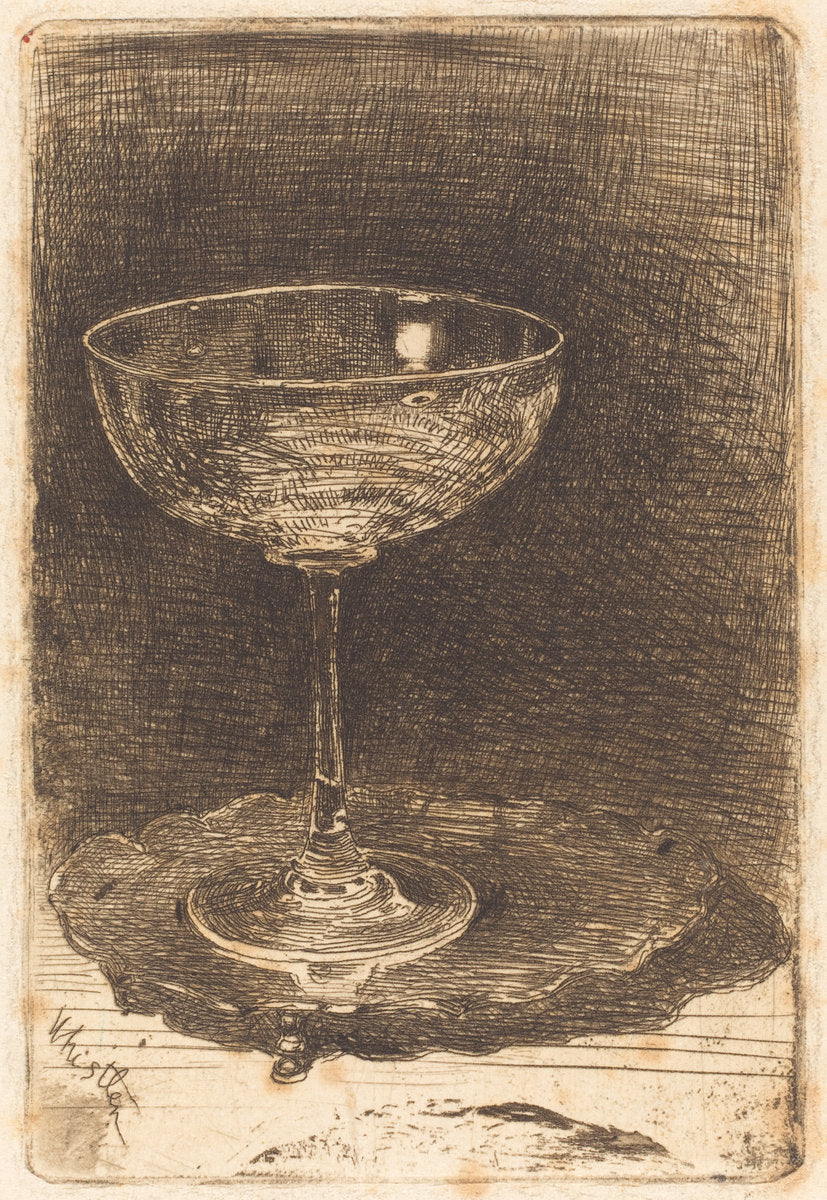 The Wine-Glass by James McNeill Whistler (American, 1834 - 1903), 16X12"(A3)Poster Print