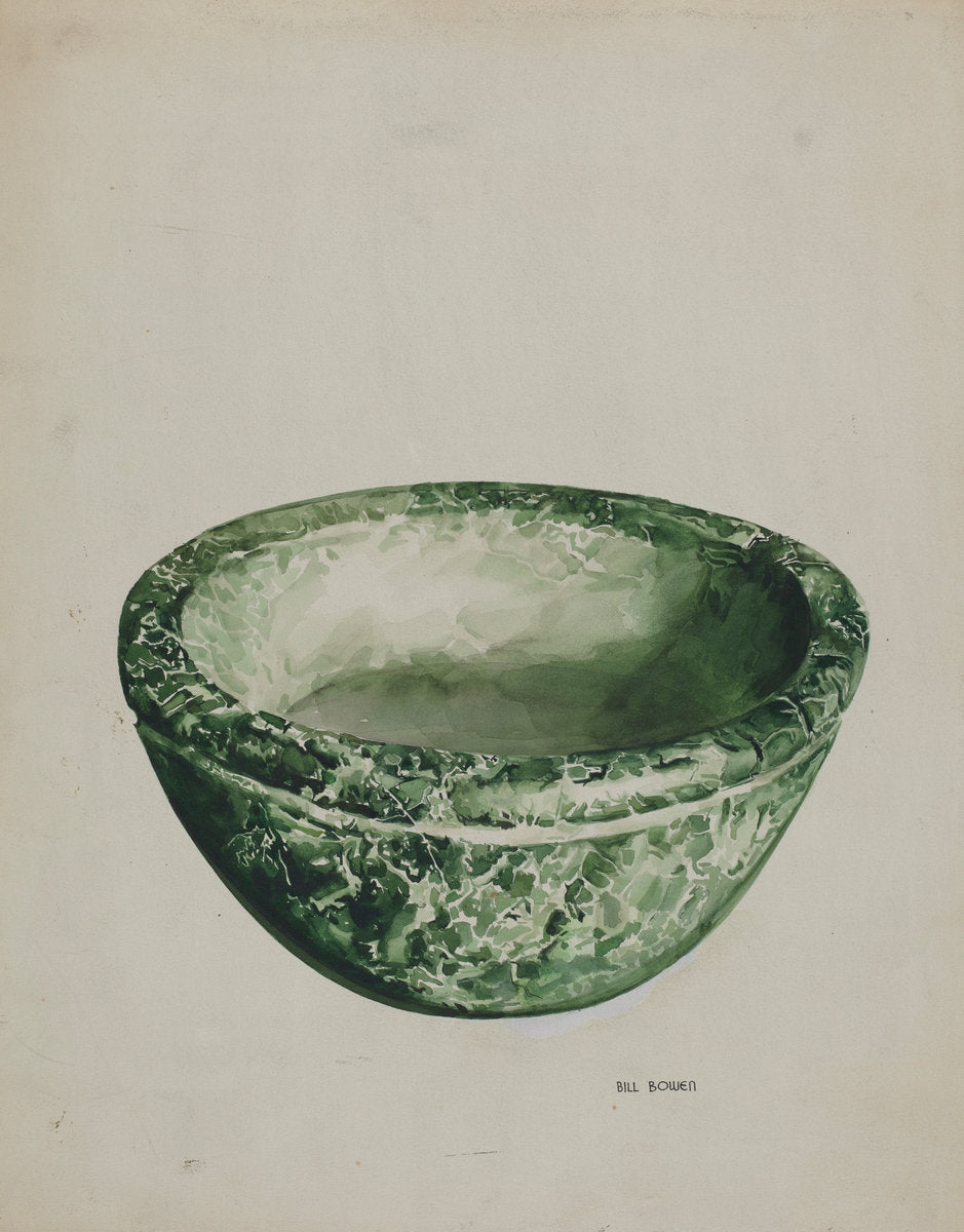 Holy Water Font by Bill Bowen (American, active c. 1935), 16X12"(A3)Poster Print