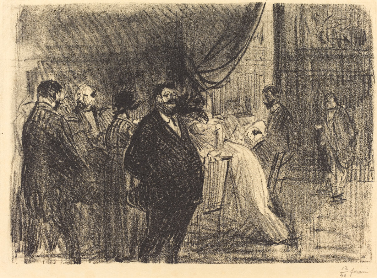 Gambling Room by Jean-Louis Forain (French, 1852 - 1931), 16X12"(A3)Poster Print