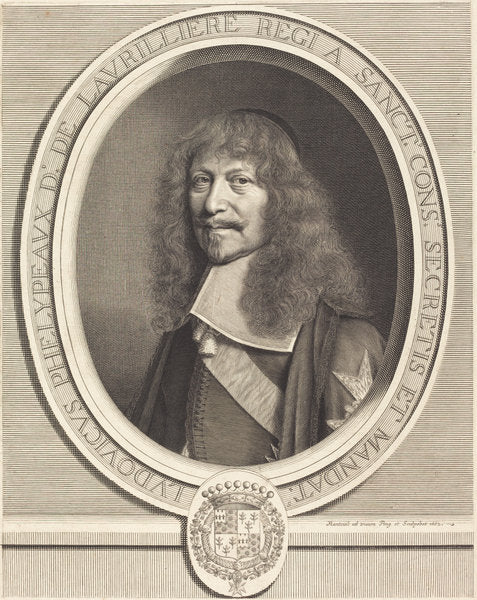 Louis-Phelypeaux de La Vrilliere by Robert Nanteuil (French, 1623 - 1678), 16X12"(A3)Poster Print