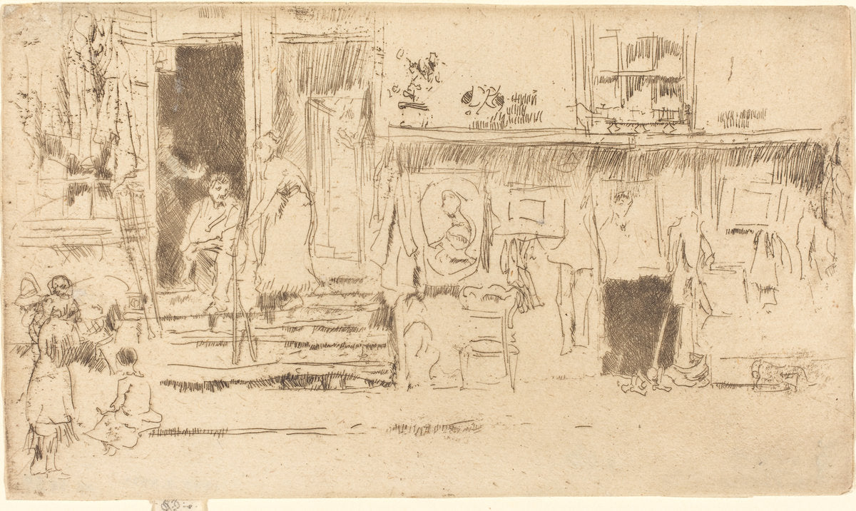 Old-Clothes Shop, No.II by James McNeill Whistler (American, 1834 - 1903), 16X12"(A3)Poster Print