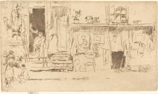 Old-Clothes Shop, No.II by James McNeill Whistler (American, 1834 - 1903), 16X12"(A3)Poster Print