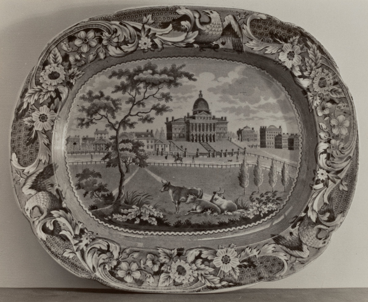 Platter - State House, Boston by Helmut Hiatt (American, active c. 1935), 16X12"(A3)Poster Print